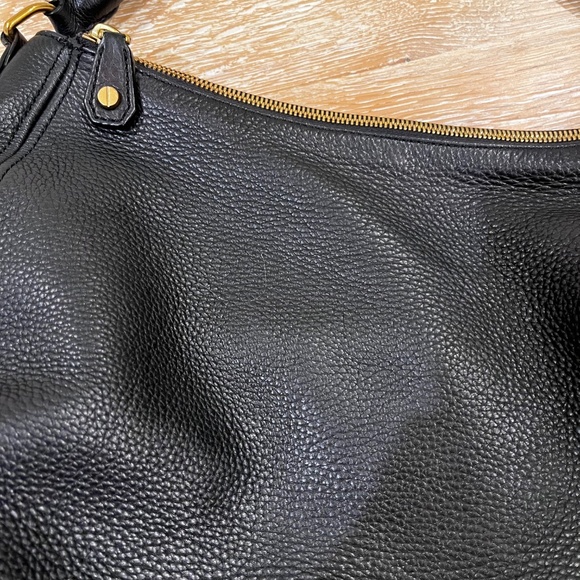 J. Crew Biennial Hobo Crossbody Handbag in Black Pebbled Leather - Picture 3 of 10